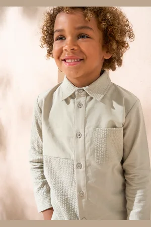 Angel & Rocket Boys Thomas Textured Block Shirt - Size 8Y