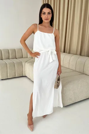 Ax Paris Womens Tie Waist Strappy Split Leg Midi Dress - Size 16 UK
