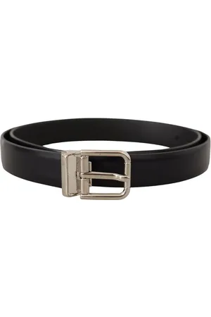 Dolce & Gabbana Mens Calf Leather Classic Logo Metal Buckle Belt - Size 100 cm