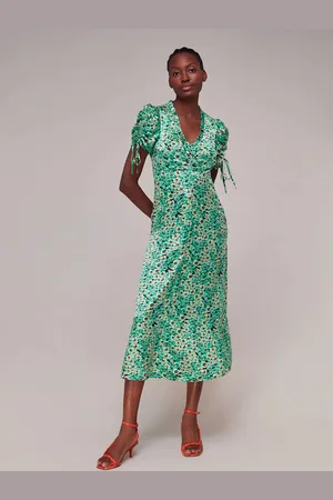 Whistles Womens Pansy Meadow Silk Mix Dress - - Size 10 UK