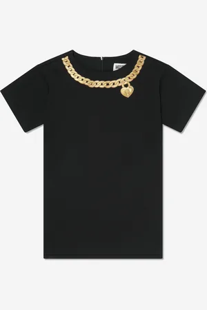 Moschino Girls Necklace Print Dress in - Size 10Y