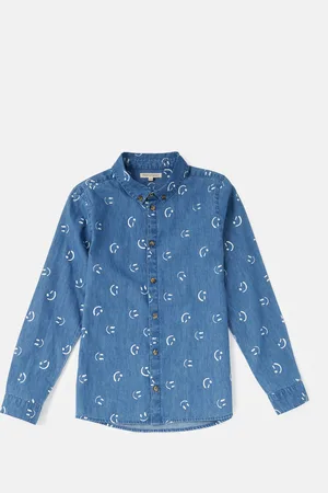 Angel & Rocket Boys Walker Smile Print Shirt - Size 6Y