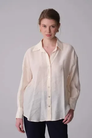 Gusto Womens Modal Relaxed Shirt - - Size Large