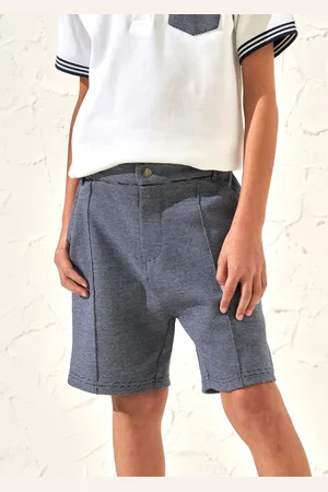Angel & Rocket Boys Dawsom Textured Smart Shorts - Size 4Y