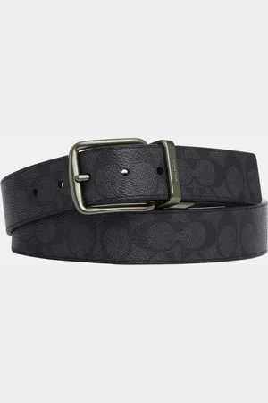Coach Mens Wide Harness CTS Reversible Belt in Signature - - One Size