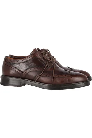 Burberry Pre-owned Womens Wingtip Lace-Up Oxford Shoes in Leather - Size 37.5 EU/IT