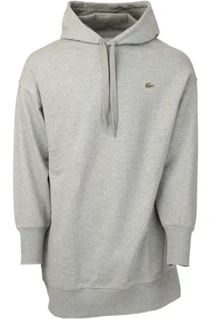 Lacoste Womens LIVE Hooded Oversized Sweatshirt Dress in Cotton - Size 10 UK