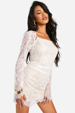 Boohoo Womens Lace Bodycon Mini Dress - - Size 12 UK