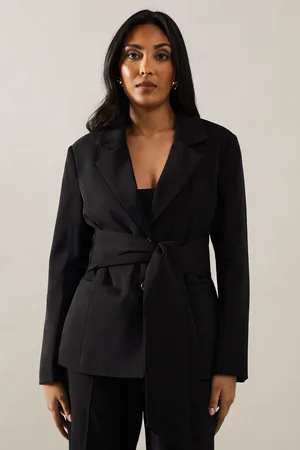 wallis Womens Petite Tie Front Blazer - - Size 16 UK