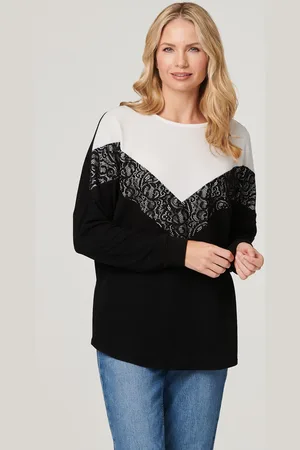 Izabel London Womens Colour Block Lace Sweater - Size 10 UK