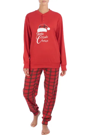 Blanca Hernández Womens Christmas long sleeve pajamas 42166 Women - - Size Large