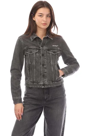 OFF-WHITE Womens Off White Diagonal Regular Jacket in - Size 8 UK