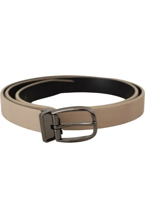 Dolce & Gabbana Mens Vitello Tone Logo Metal Buckle Belt Leather - Size 90 cm