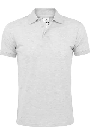 Sols Mens Prime Pique Plain Short Sleeve Polo Shirt (Ash) - - Size Large