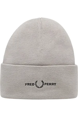 Fred Perry Mens Graphic Logo Concrete Beanie - One Size