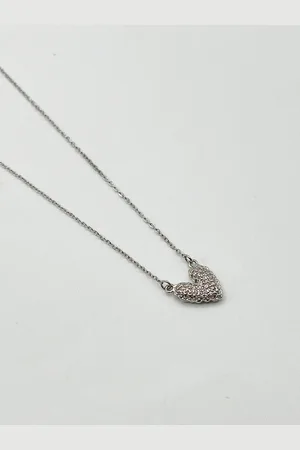 SVNX Womens Diamante Heart Pendant Necklace in - One Size