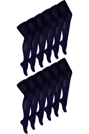 Sock Snob 12 Pair Multipack Girls School Uniform Tights