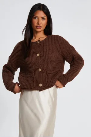 Quiz Womens Chunky Knit Cardigan - Size Medium