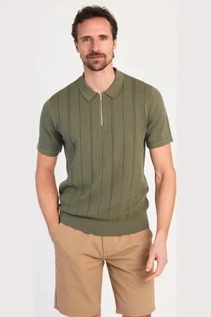 Kensington Eastside Mens Cotton Short Sleeve Zip Neck Polo Shirt - Size X-Large