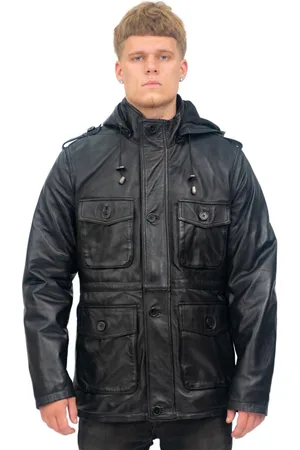 Infinity Mens Hooded Trench Coat-Medellin - - Size Large
