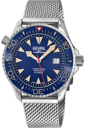 Gevril Mens Hudson Yards Swiss Automatic Blue Dial Watch - - One Size