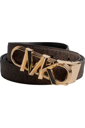 Michael Kors Womens Reversible Thin Leather Belt 558863 for Women - - Size Medium