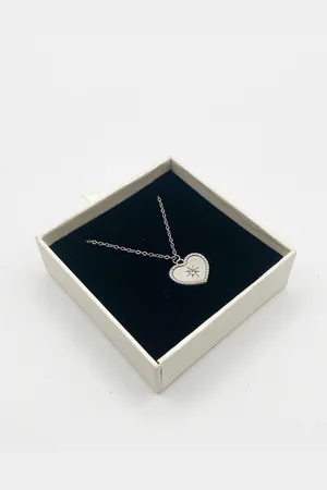 SVNX Womens Heart with Sparkle Necklace Success - One Size