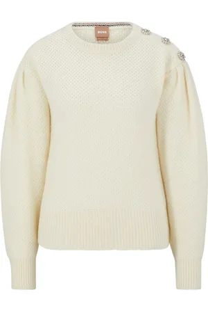 HUGO BOSS Womens Fernas Sweater in Cotton - Size 8 UK