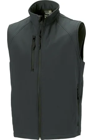 Russell Athletic Mens 3 Layer Soft Shell Gilet Jacket (Titanium) - - Size Large