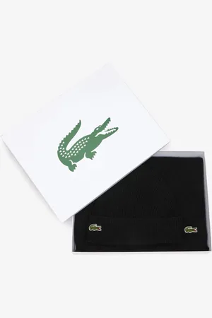 Lacoste Mens Beanie and Scarf Set - - One Size