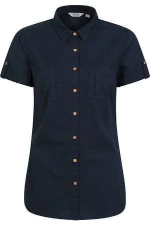 Mountain Warehouse Womens/Ladies Coconut Short-Sleeved Shirt (Dark ) Cotton - Size 10 UK