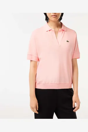 Lacoste Womens Relaxed Fit Fluid Piqué Polo Shirt in - Size 4 UK