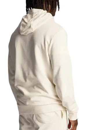 Lyle & Scott Mens Club Emblem Chalk Hoodie - Cotton - Size Large