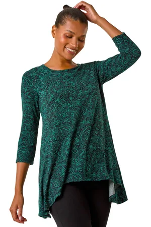 Roman Womens Floral Paisley Print Tunic - - Size 12 UK