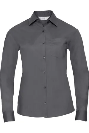 Russell Athletic Collection Ladies/Womens Long Sleeve Shirt (Convoy Grey) - - Size 3XL