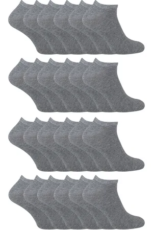 Sock Snob Mens 24 Pack Multipack Cotton Trainer Socks for Men & Women - - Size UK 12-14