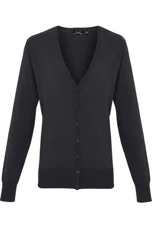 Premier Womens/Ladies Cotton Acrylic V Neck Cardigan - Size 10 UK