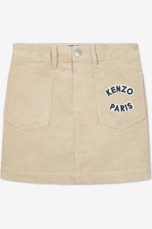 Kenzo Girls Corduroy Logo Skirt in - Size 12Y