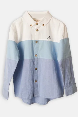 Angel & Rocket Boys Atticus Chambray panel shirt - Cotton - Size 10Y