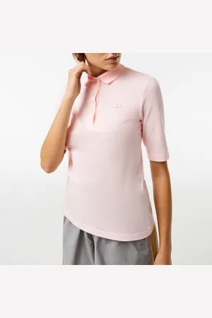 Lacoste Womens Slim Fit L.12.D Three Quarter Sleeve Polo Shirt in - Size 12 UK
