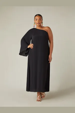 Live Unlimited London Womens One Shoulder Maxi Dress - Size 28 UK