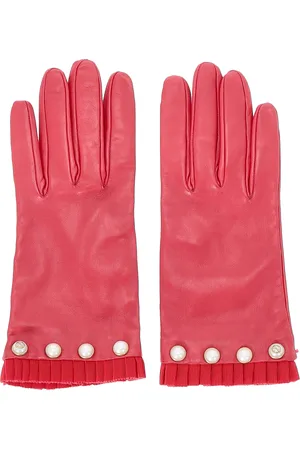 Gucci Pre-owned Womens Pearl Detail Gloves in Nappa Leather - One Size