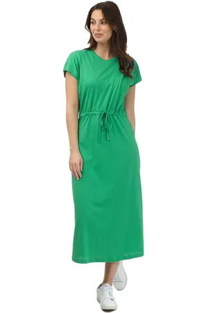ONLY Womens May Life Stripe Jersey Midi Dress in Cotton - Size 8 UK