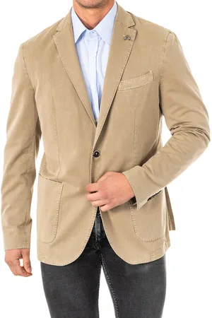 La Martina Mens Long sleeve blazer with lapel collar LMJA01 man - - Size IT 48 (Mens)