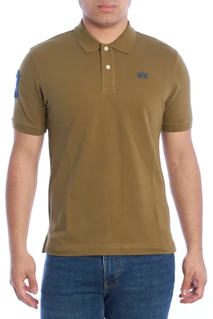 La Martina YMP300-PK001 Mens Slim Fit Short Sleeve Polo Shirt - - Size Medium