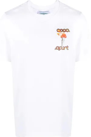 Casablanca Mens La Flamme Du Sport T-shirt Cotton - Size 2XL