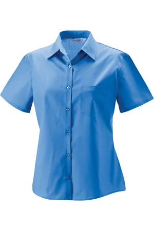 Russell Athletic Collection Womens/Ladies Poplin Easy-Care Short-Sleeved Formal Shirt (Corporate ) - Size 3XL