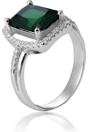 ORPHELIA WoMens 925 Sterling Ring - ZR-7426/EM - Size Q
