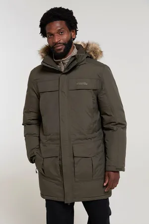 Mountain Warehouse Mens Antarctic Extreme Camo Down Waterproof Jacket (Dark ) - Size 2XS