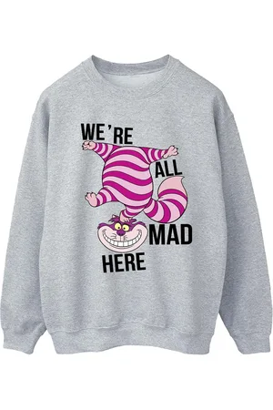 Disney Womens/Ladies Alice In Wonderland All Mad Here Sweatshirt (Sports Grey) - - Size Small